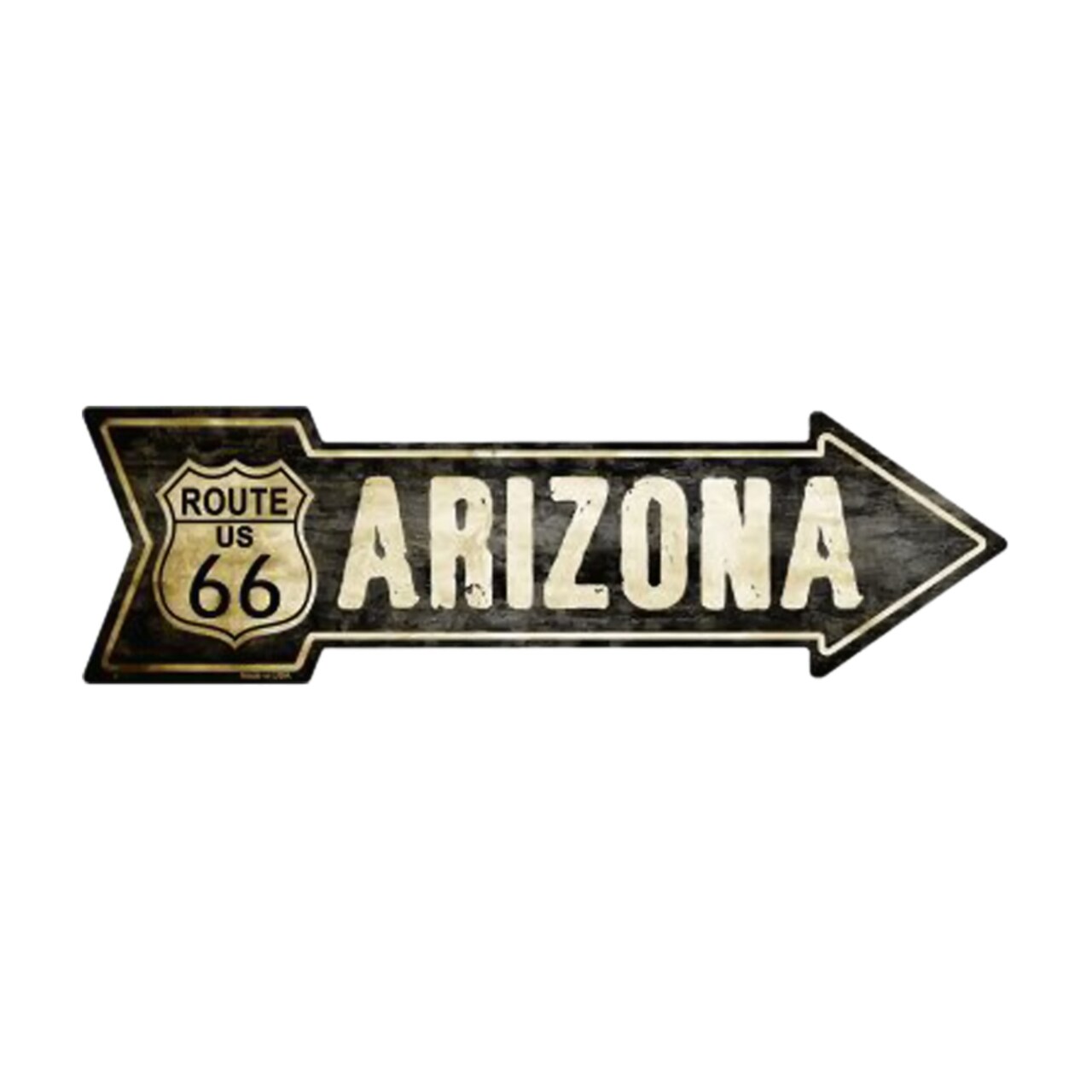 Smart Blonde Vintage Route 66 Arizona Novelty Metal Arrow Sign A-127